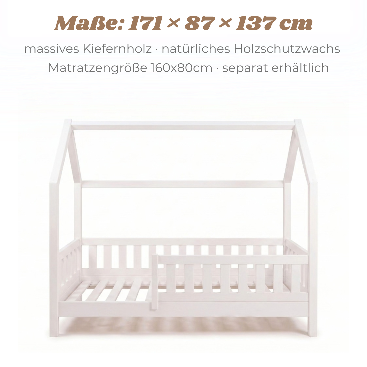 Lionherz YappyTrygg Junior letto casetta 160x80 bianco
