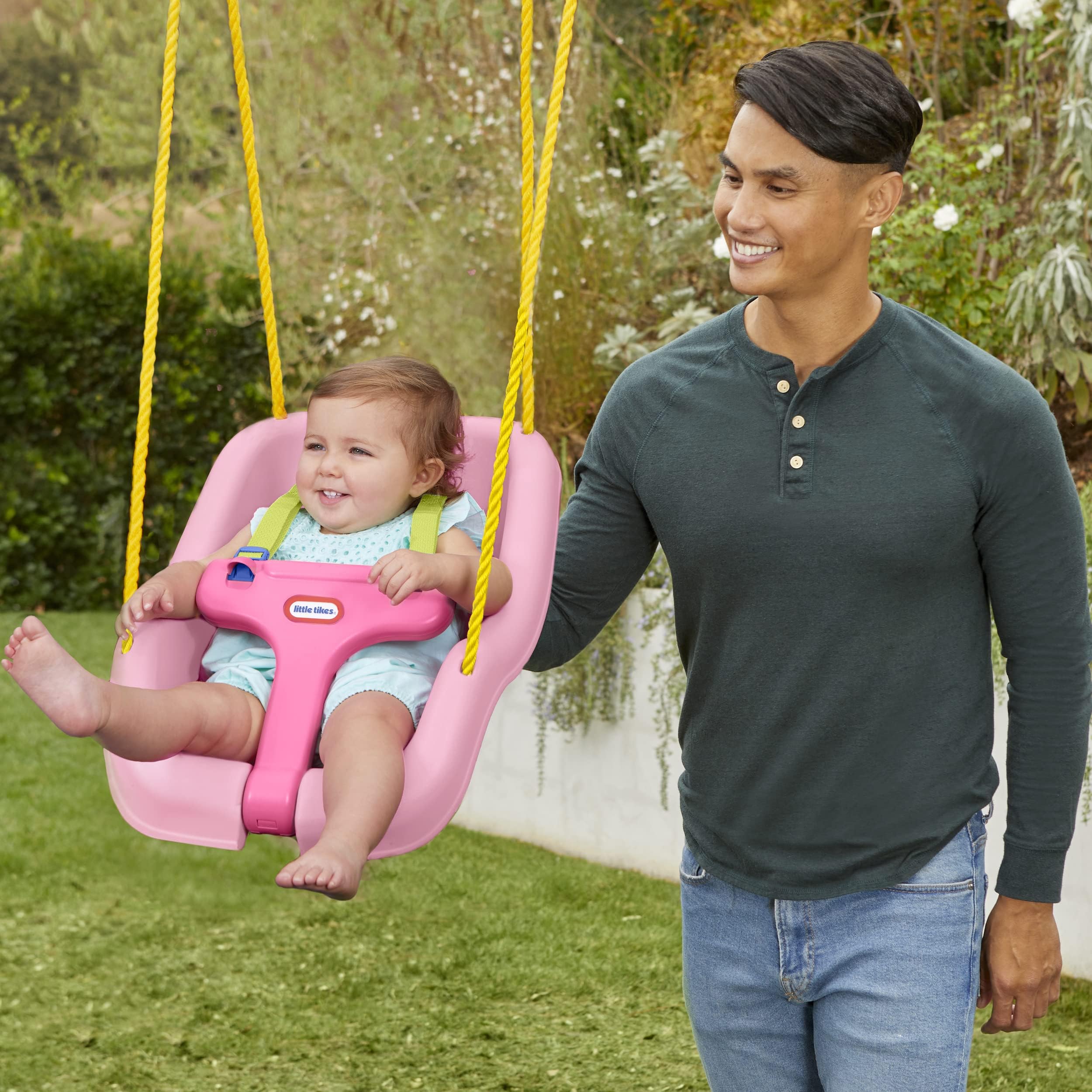 Little Tikes Active Play Altalena 2 in 1 Snug Secure Rosa