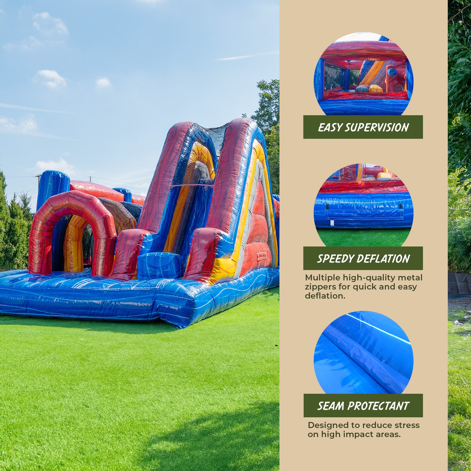 XJUMP Obstacle Courses X-O30R Retro percorso gonfiabile 30FT