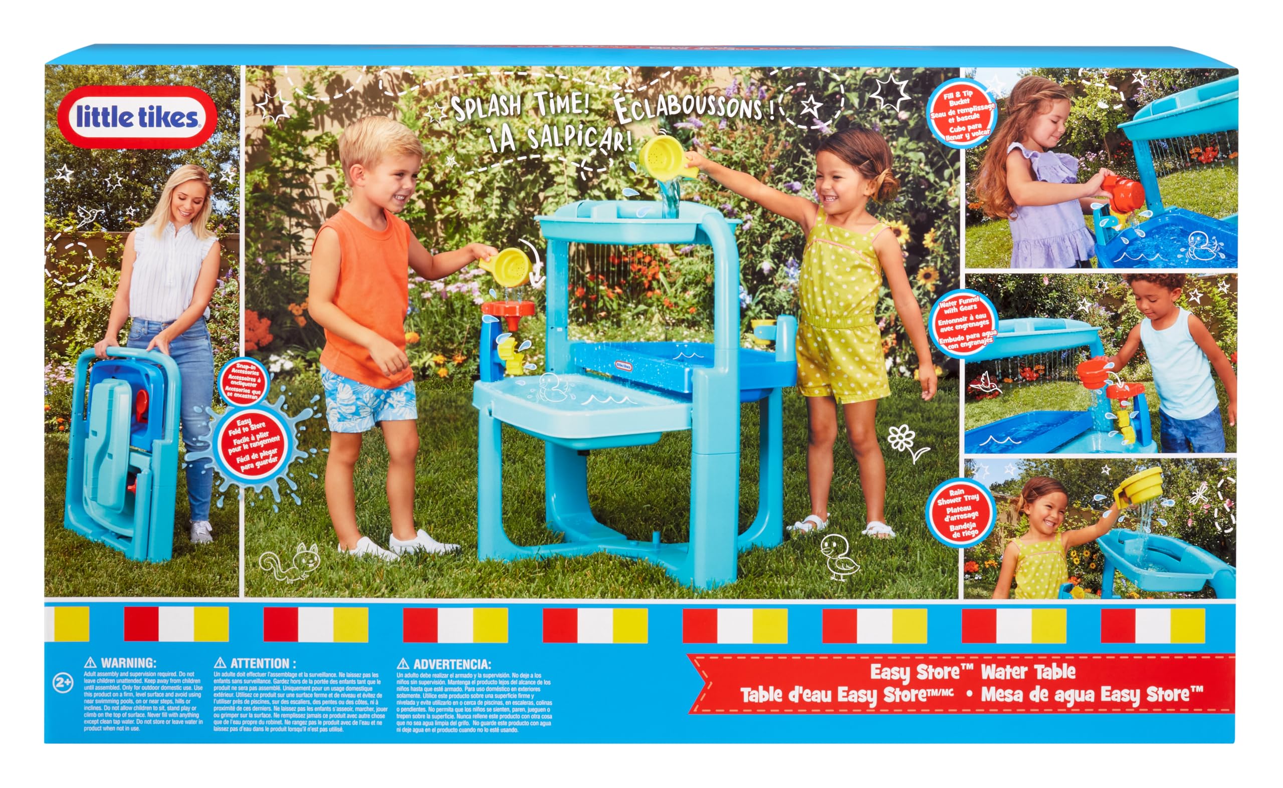Little Tikes Easy Store tavolino acqua pieghevole con accessori