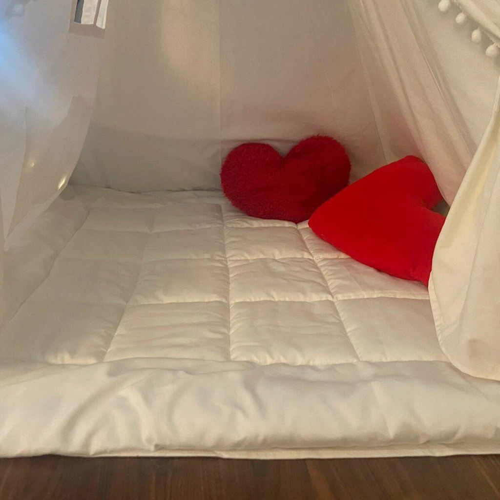 Lionherz Tipi-Decke Tappeto Tenda 120x120 cm Crema