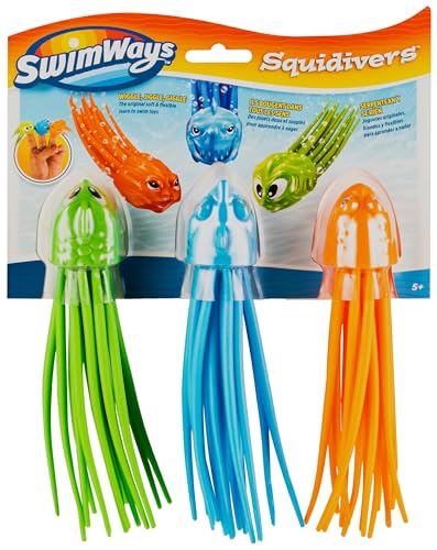 Swimways SquiDivers 6046822 Calamari Subacquei 3 Pezzi Morbidi