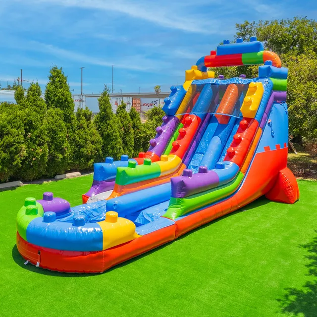 XJUMP Water Slides Block Party 19 Scivolo Acqua doppia pista