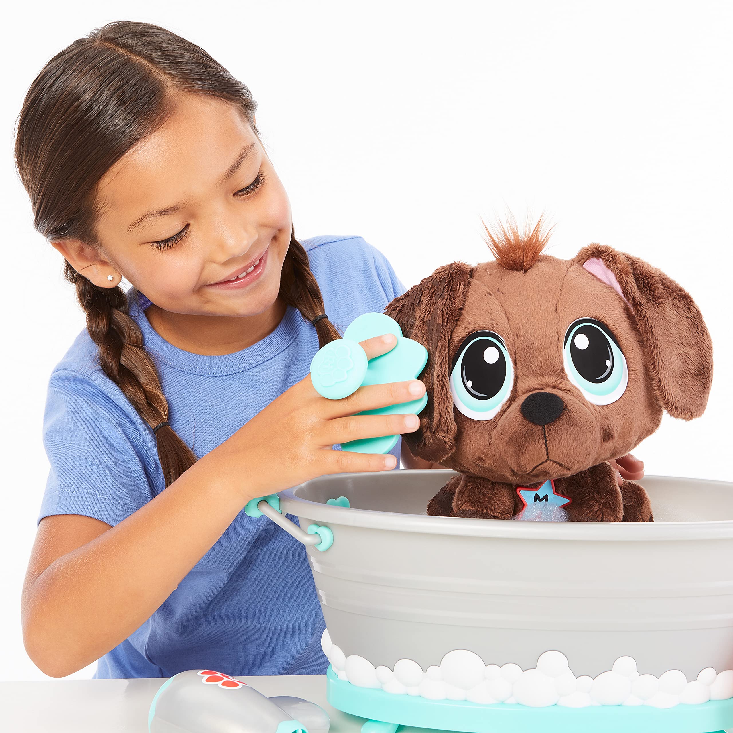 Little Tikes Rescue Tales Scrub'n Groom vasca bagno peluche Chocolate Lab