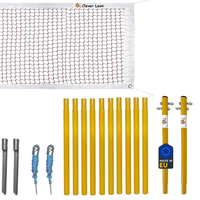 Clever Leon rete pallavolo 6,5 m con pali acciaio 2,2 m