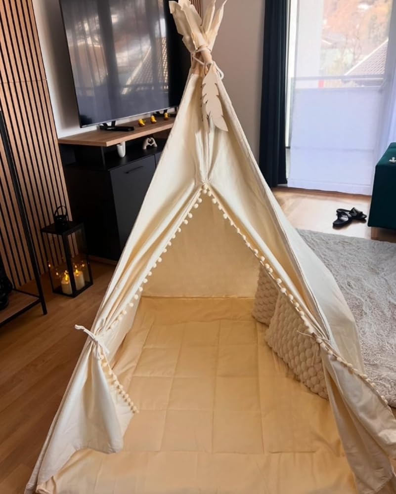 Lionherz Tipi tenda bambini cotone set base crema