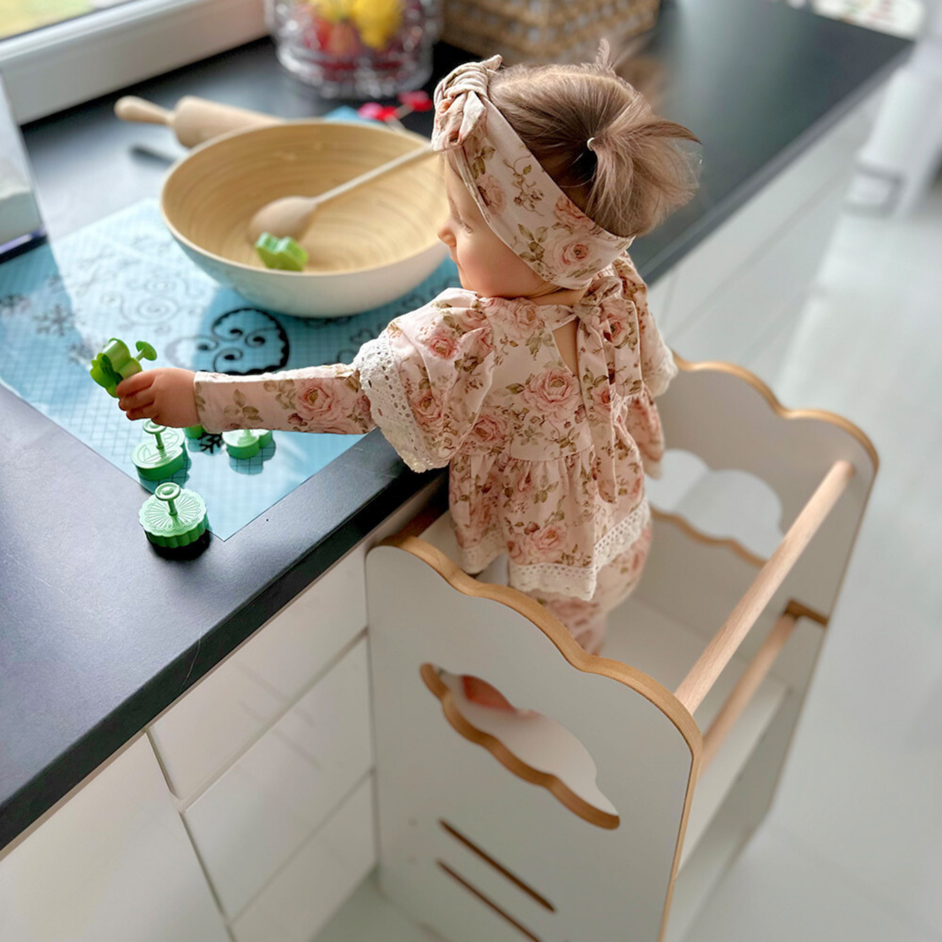 Lionherz Lerntürme Cloudy Helper torre apprendimento bianca regolabile