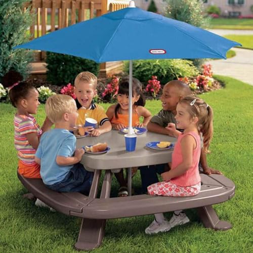 Little Tikes Fold'n Store Tavolo Picnic Bambini con Ombrellone