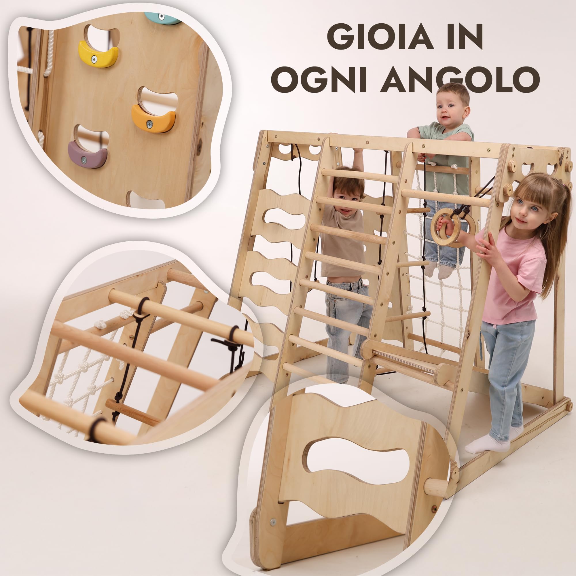 Goodevas Palestrina arrampicata bambini Mini Area giochi legno