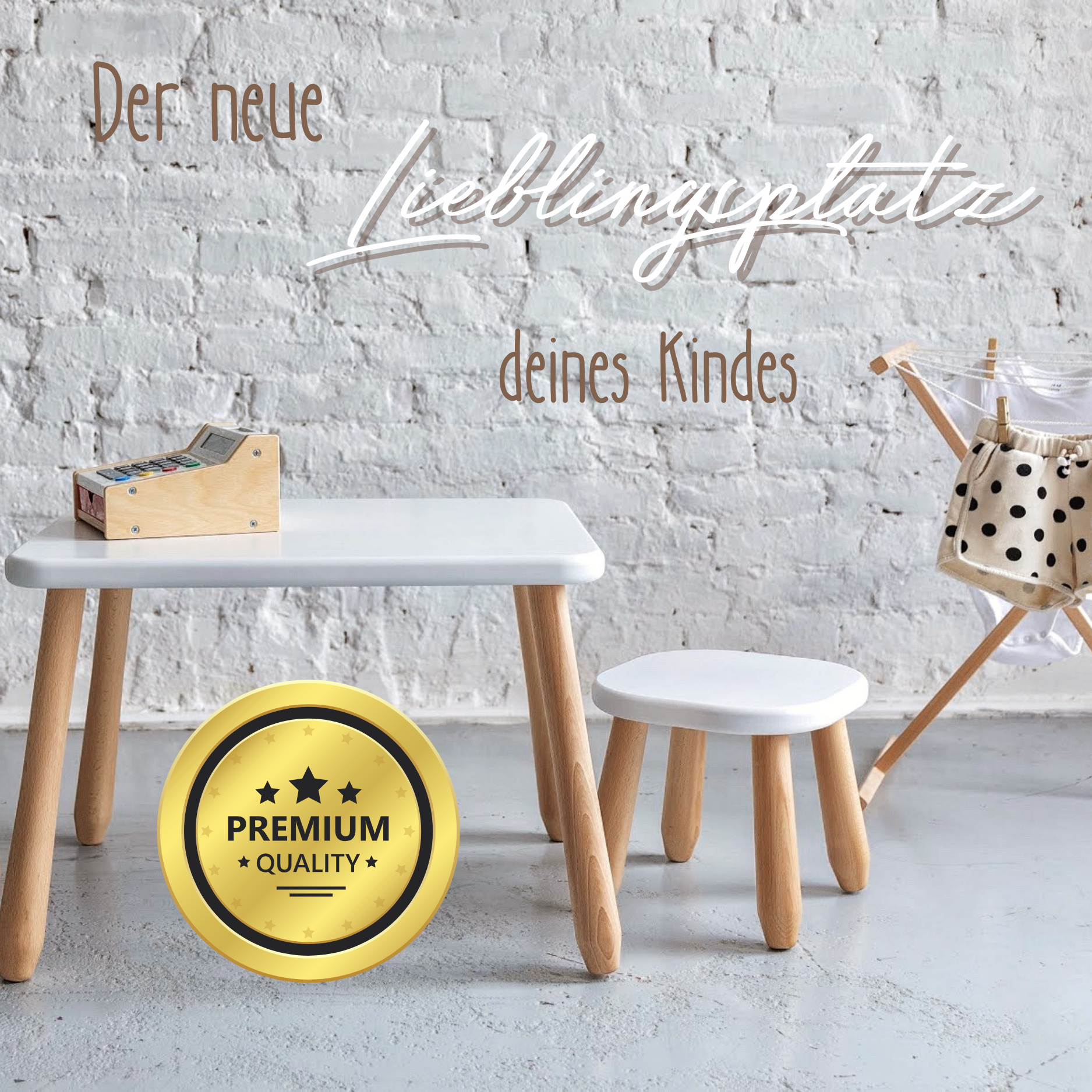 LIONHERZ Minimal Duo Set tavolo bambini faggio 1-5 anni