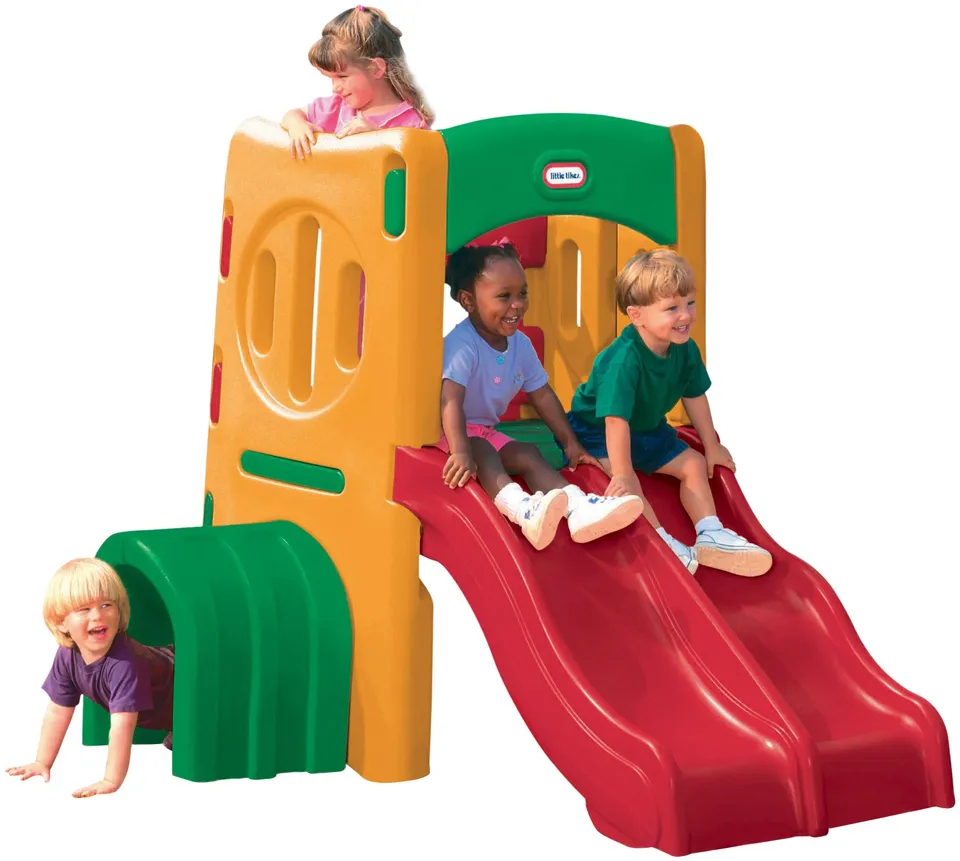 Little Tikes Active Play struttura doppio scivolo e tunnel