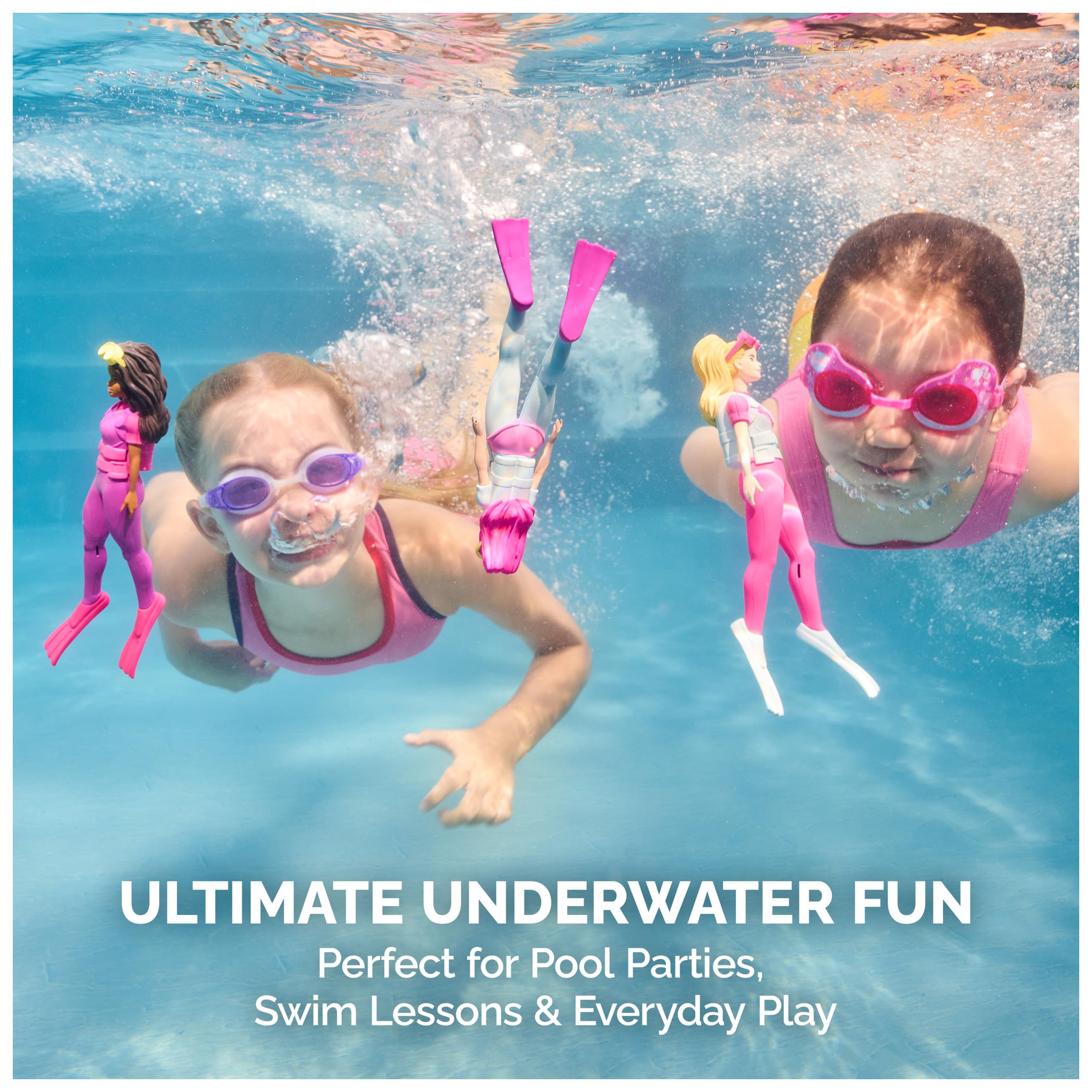 Swimways Barbie Dive Characters bastoncini piscina 3 pezzi 5 anni
