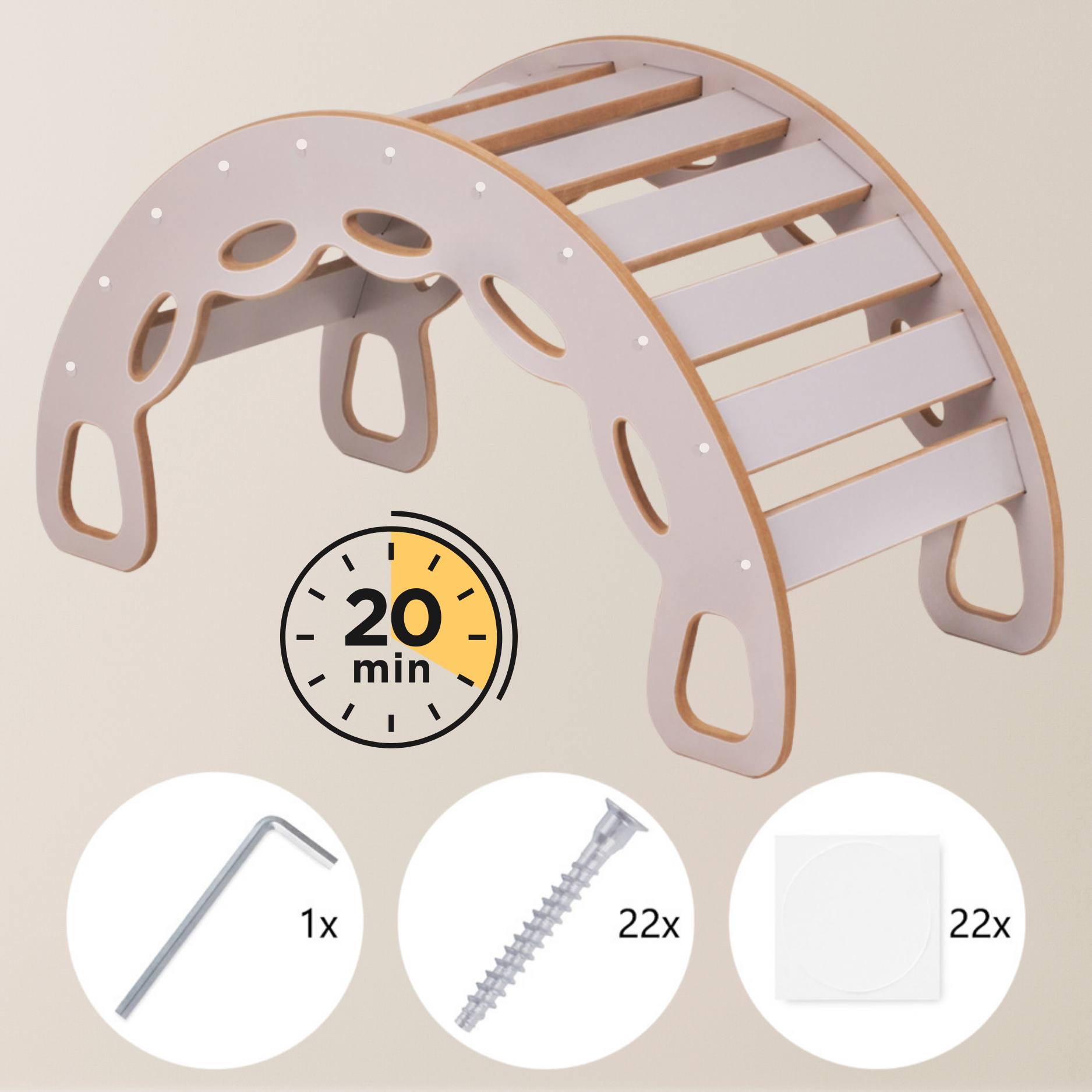 Lionherz Big Rocker 3in1 dondolo beige 90x41x50 con rampa
