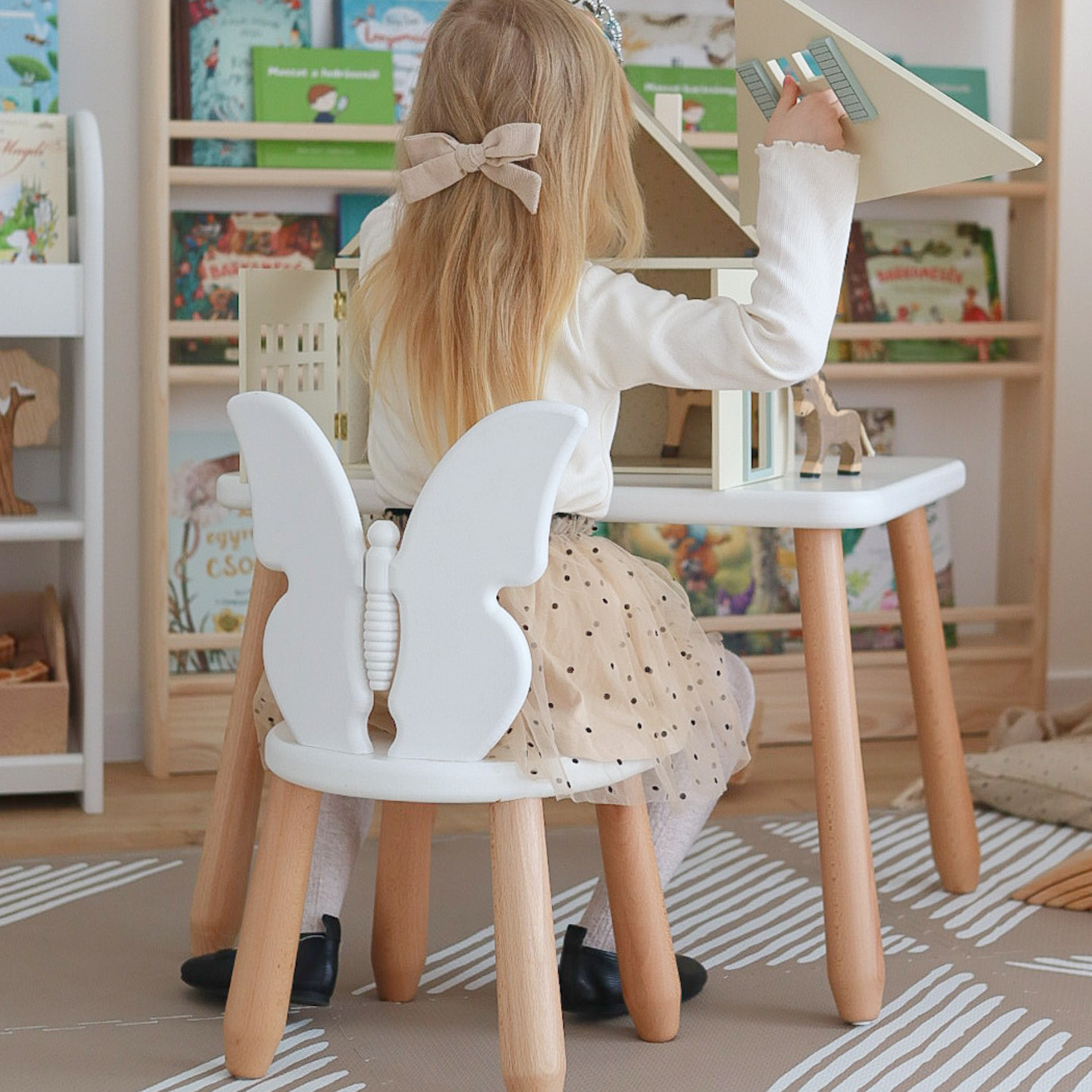 LIONHERZ Solo Set Butterfly tavolo+sedia faggio 1-5 anni