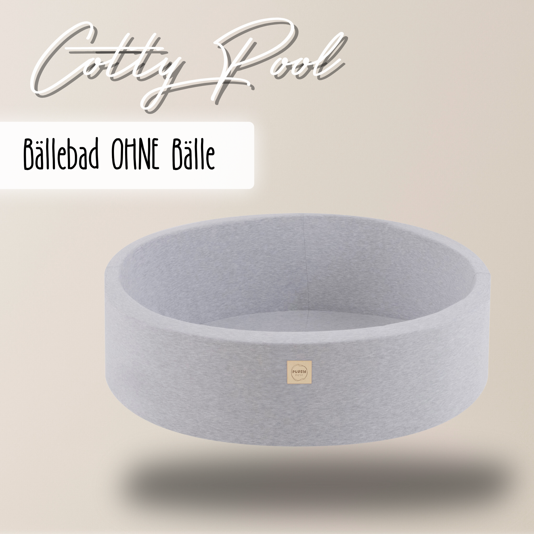 Cotty Pool 90x30 piscina palline grigia cotone senza palline