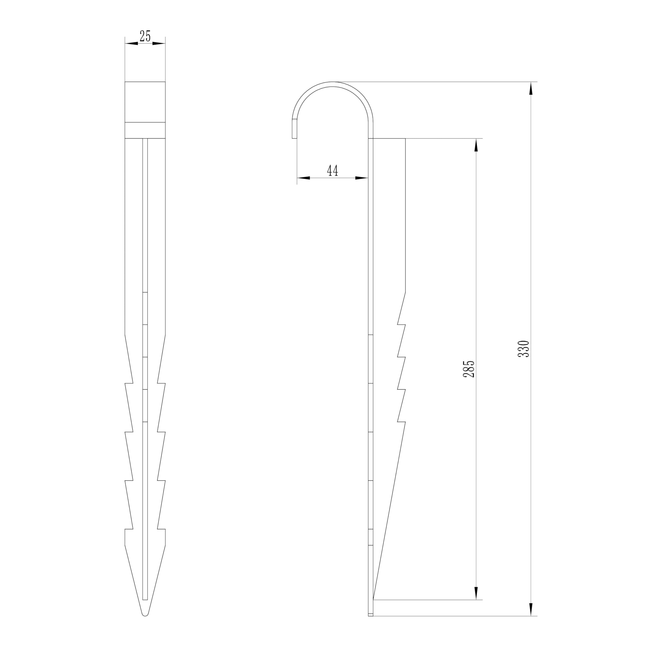 Clever Leon ancoraggio terra trampolino acciaio 4 pezzi 330mm