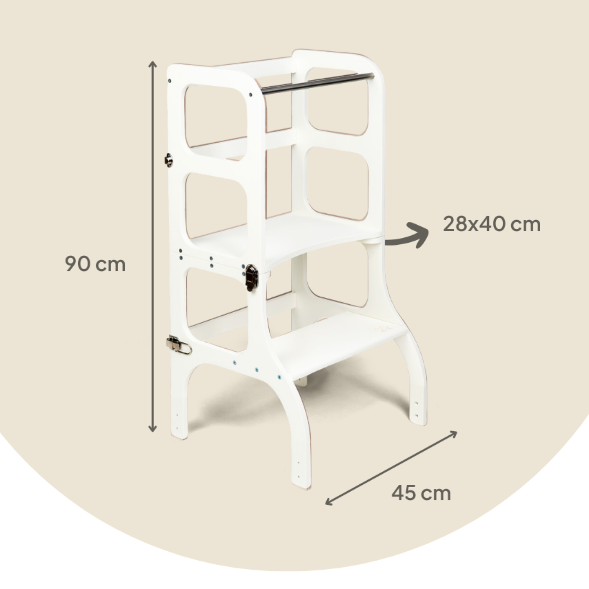 Lionherz STEP'n'SIT torre montessori 2in1 bianca