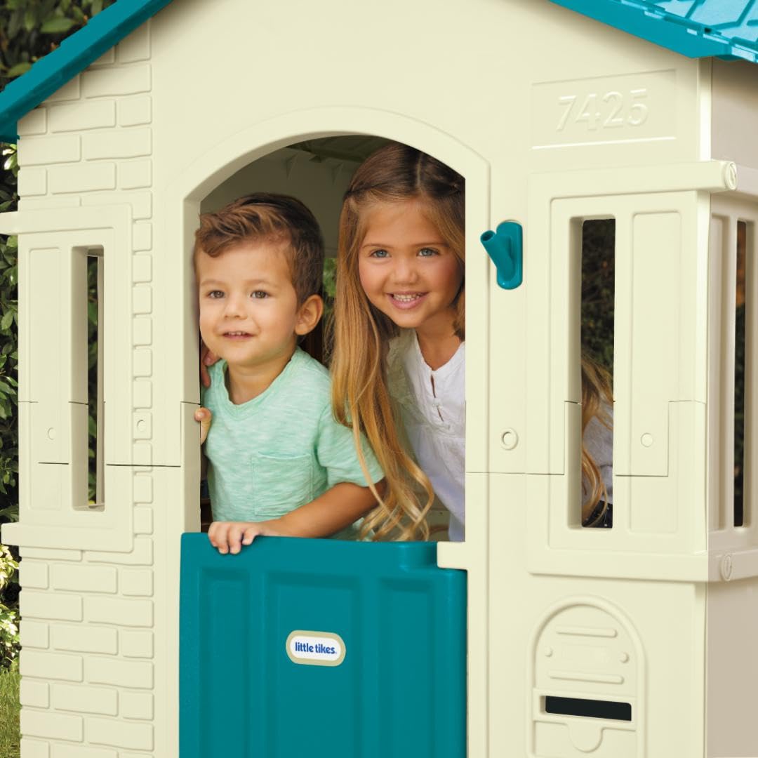 Little Tikes Cape Cottage casetta bambini blu-bianca 2 porte