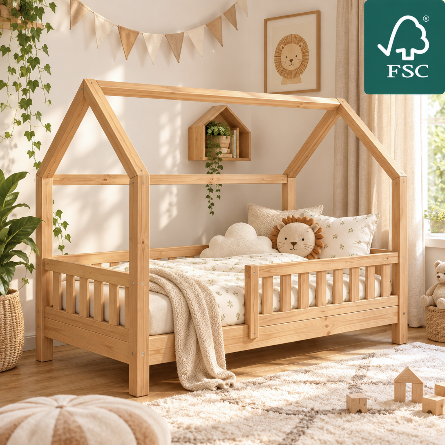 Lionherz YappyTrygg Junior letto casetta 160x80 bianco