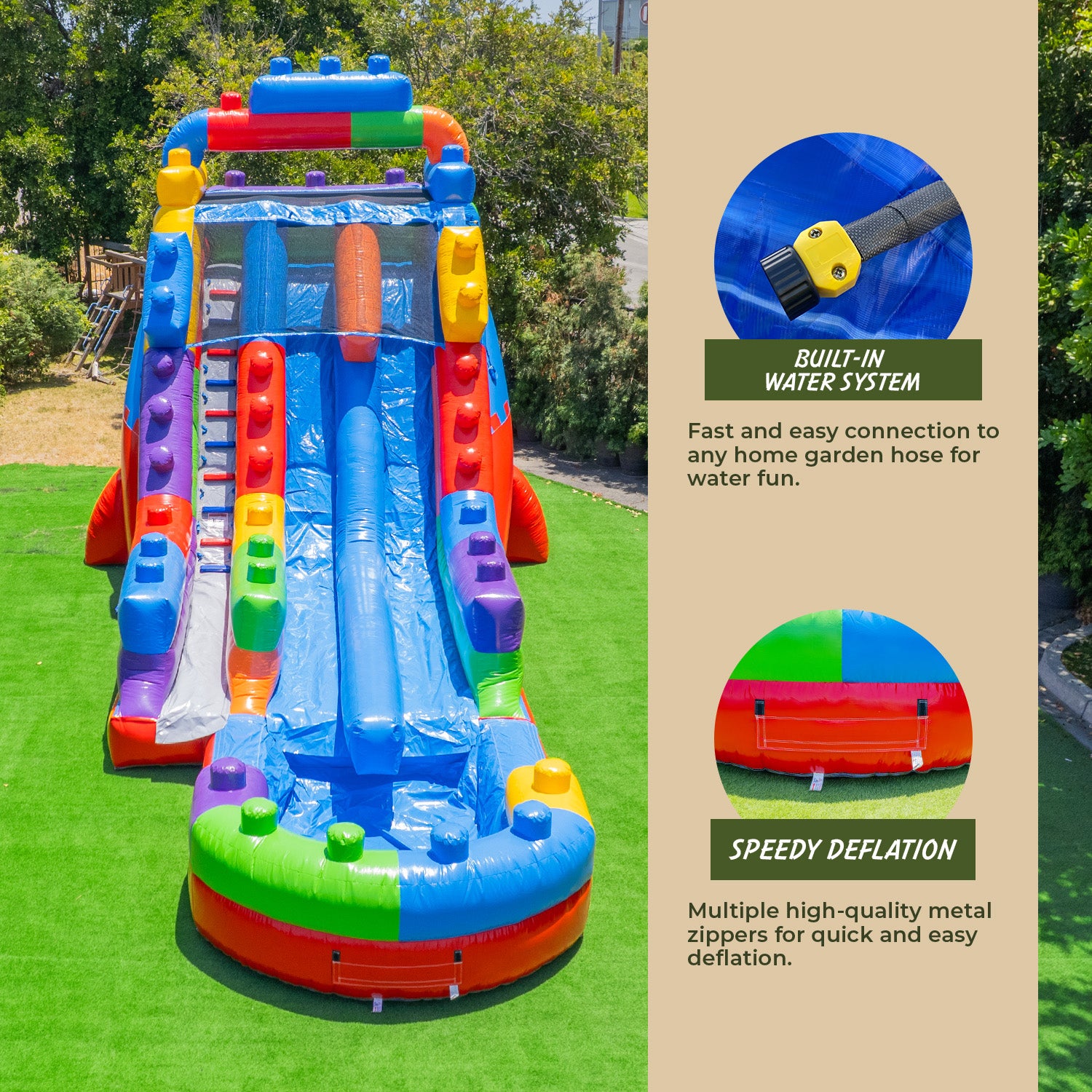 XJUMP Water Slides Block Party 19 Scivolo Acqua doppia pista