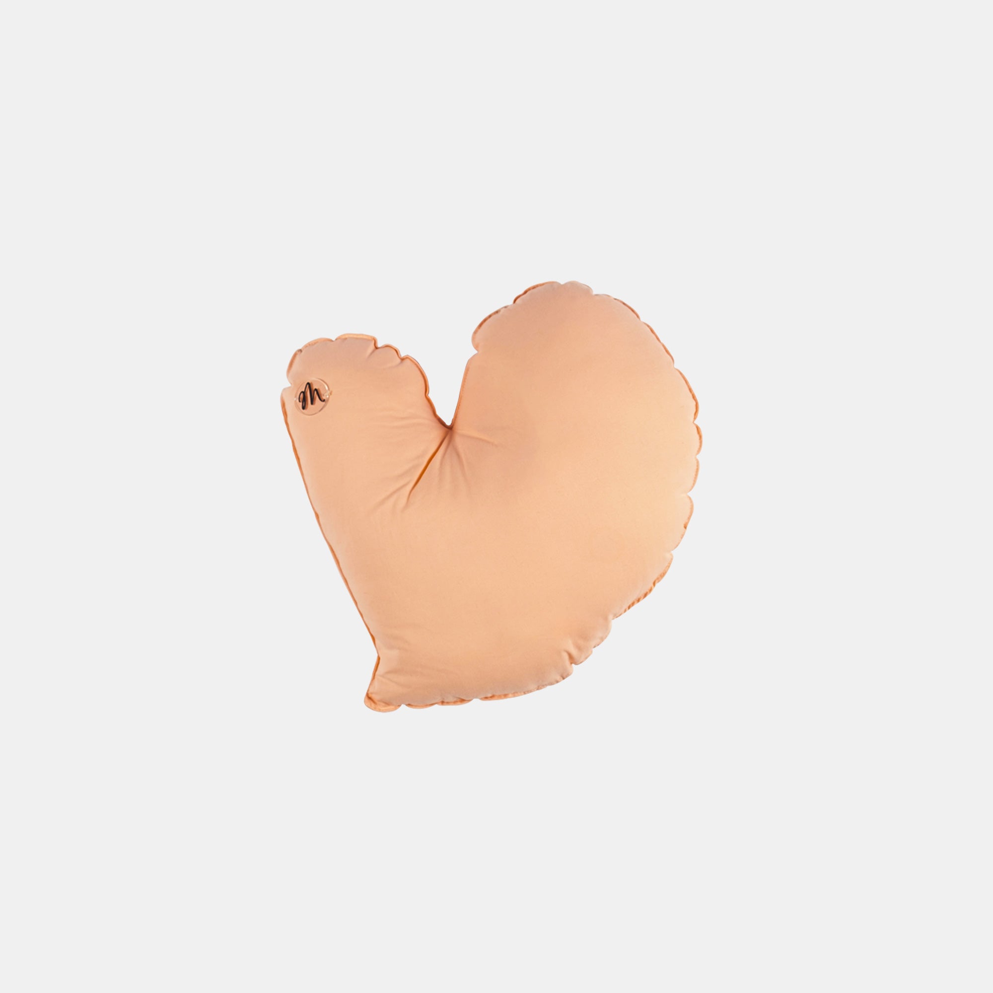 Mondino Cuscino Cuore Bambini Cotone Rosa Cipria Fatto a Mano