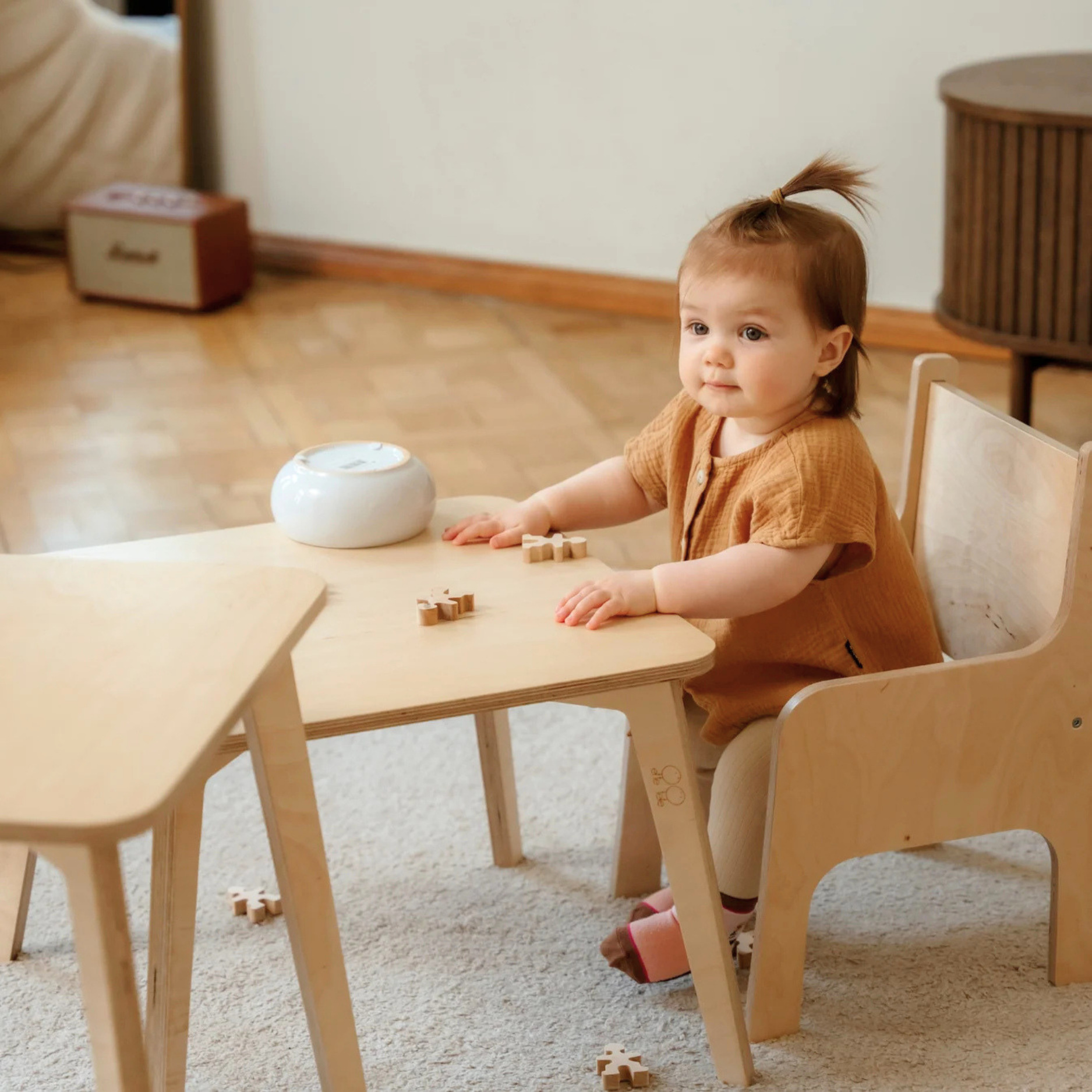 Lionherz Tulla Tavolo Bambini legno naturale regolabile