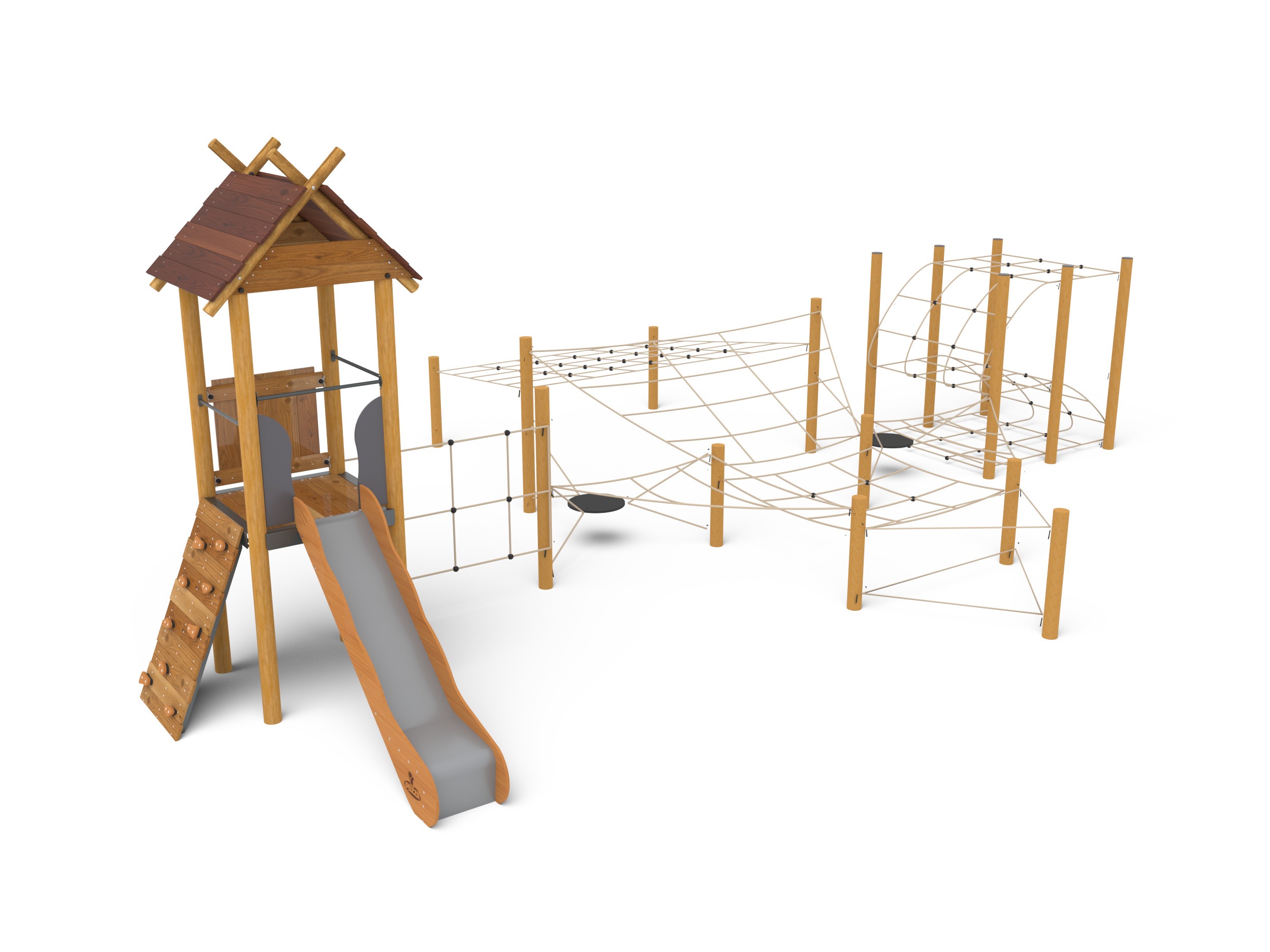 Pozza 1865 Fata con Percorso Funi struttura gioco bimbi