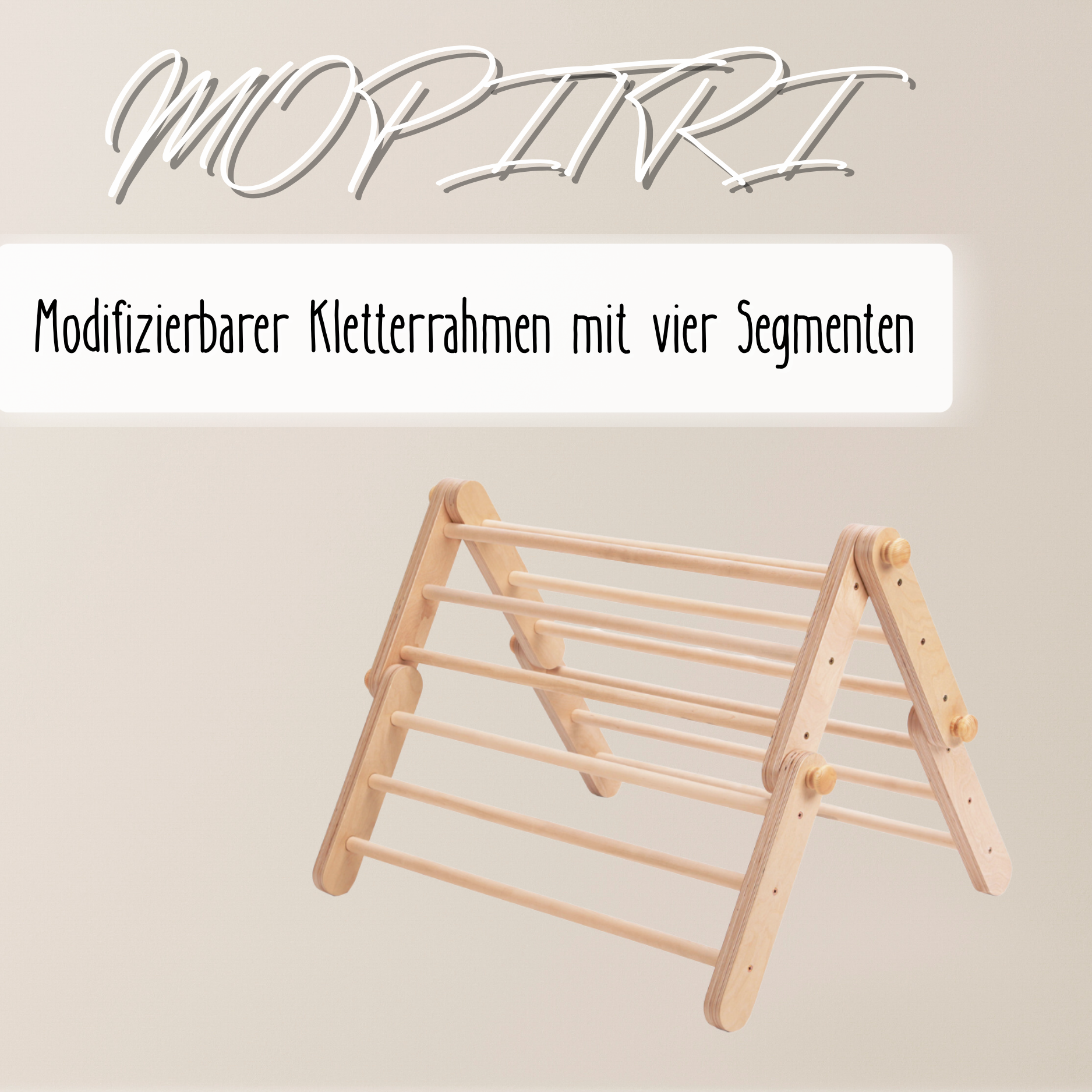 Mopitri triangolo Pikler arrampicata legno 4 segmenti rampa