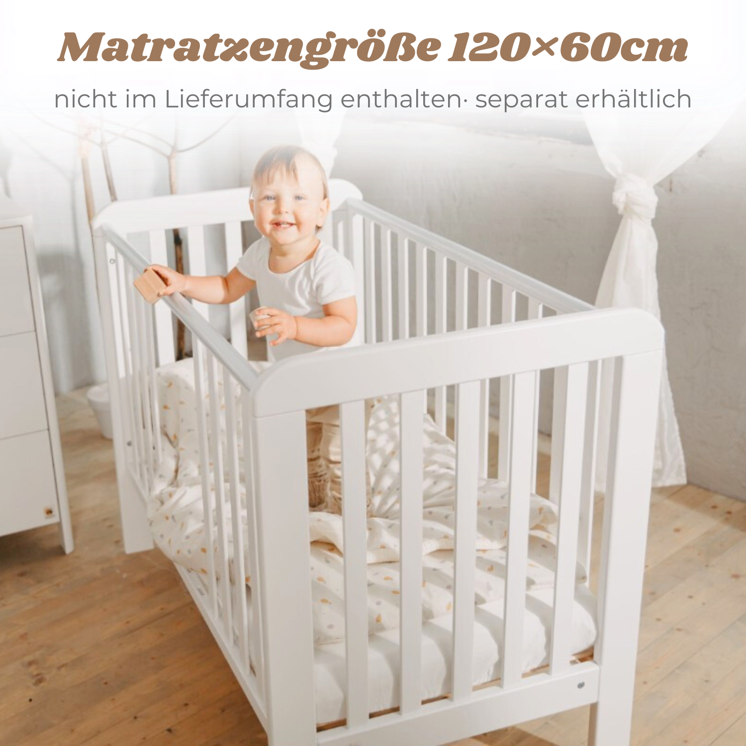 LIONHERZ YappyLull MINI Classic lettino 120x60 faggio