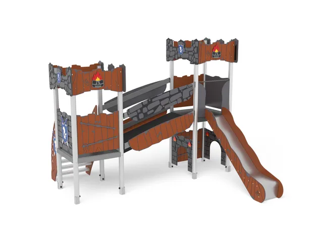 Pozza Medieval Merlino Struttura Gioco Castello Bambini