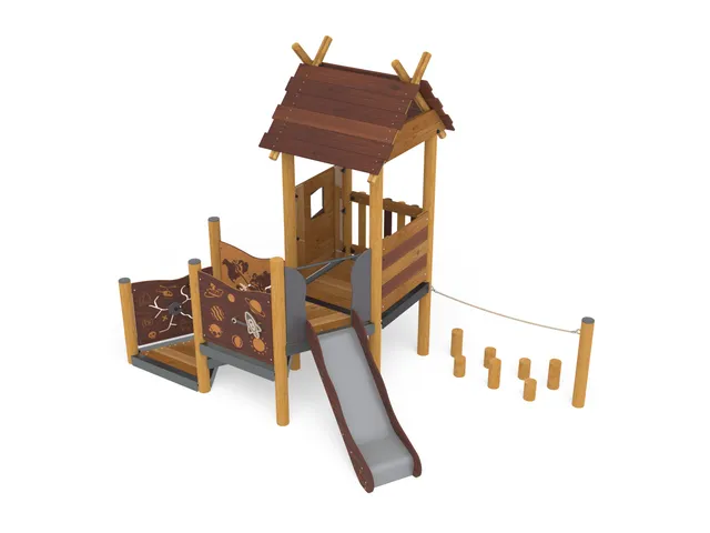 Pozza 1865 Primitiv Fragola H90 torre scivolo bambini
