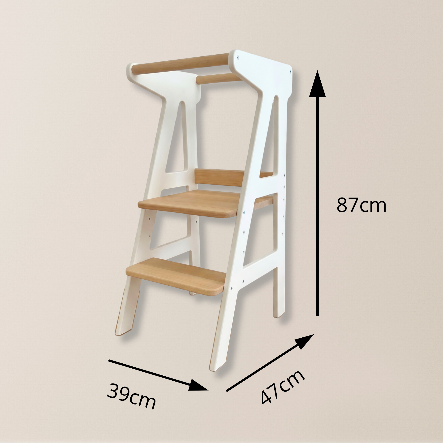 Lionherz Growing Tower torre apprendimento legno bianco regolabile