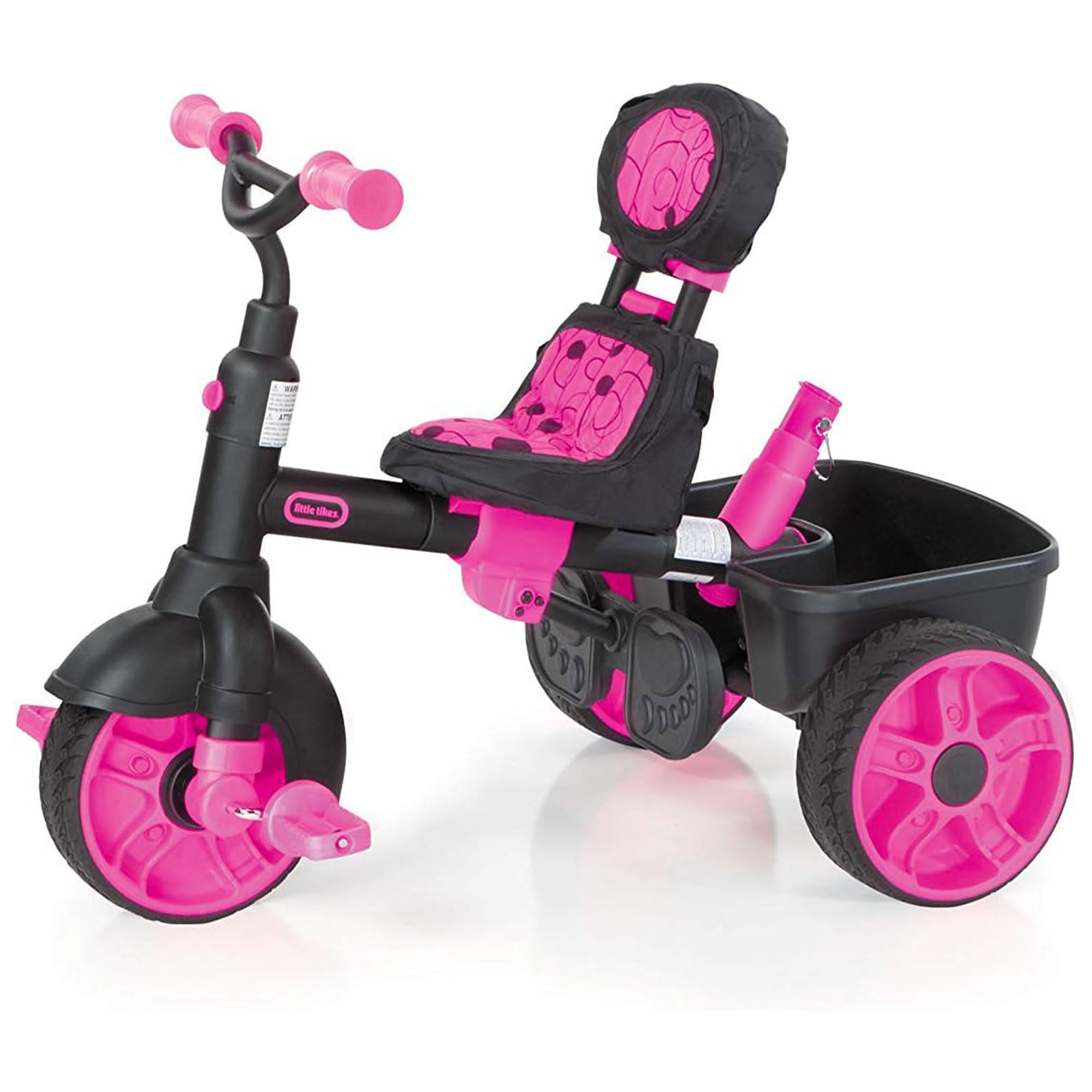 Little Tikes Deluxe 4-in-1 triciclo bambini rosa neon