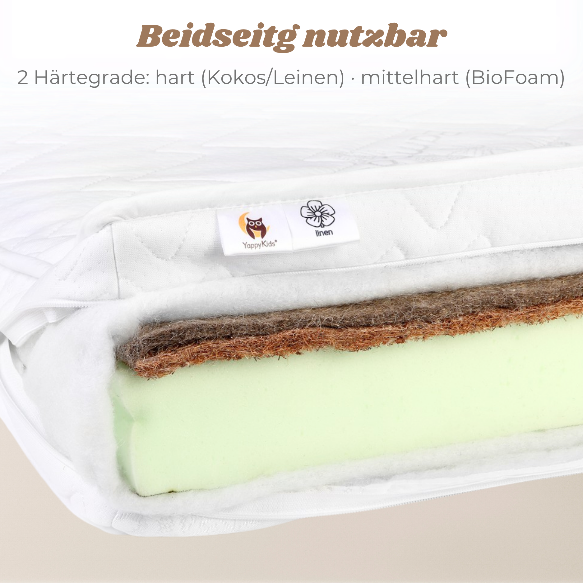 LIONHERZ YappyBioFoam MAXI materasso 200x90 bambu doppia faccia