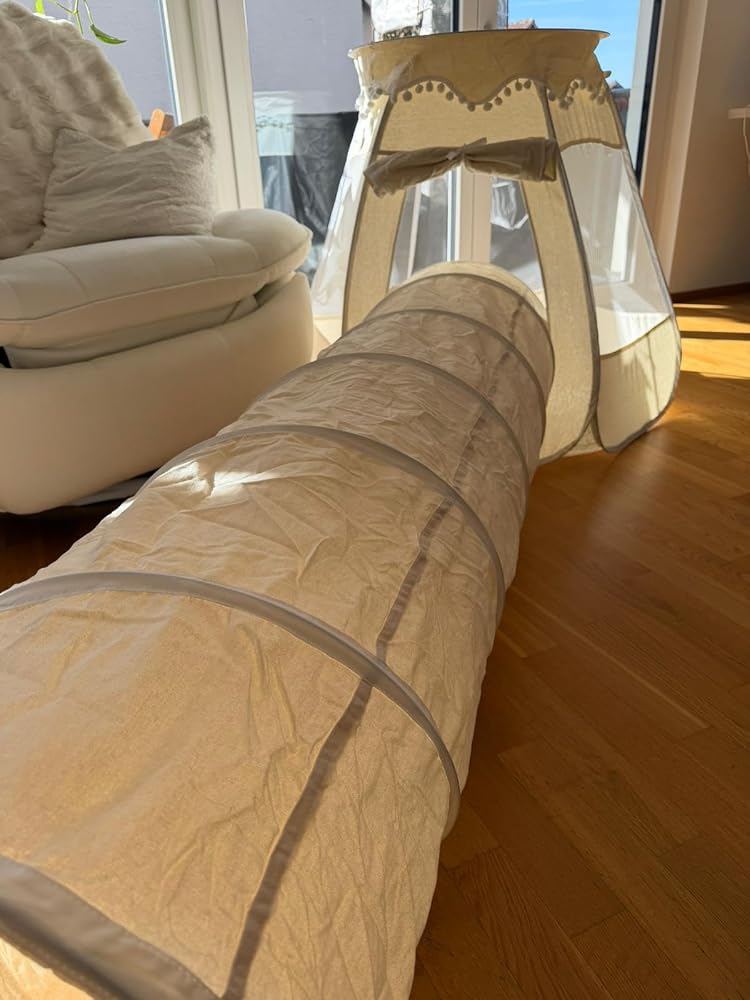 Lionherz Spieltunnel 180x46 tunnel gioco cotone crema