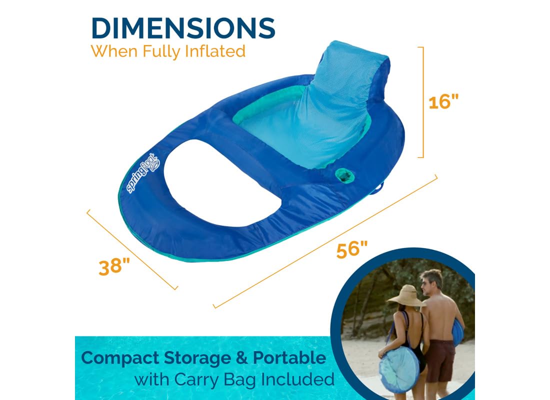 Swimways Spring Float Reclinabile Poltrona Piscina con Poggiatesta