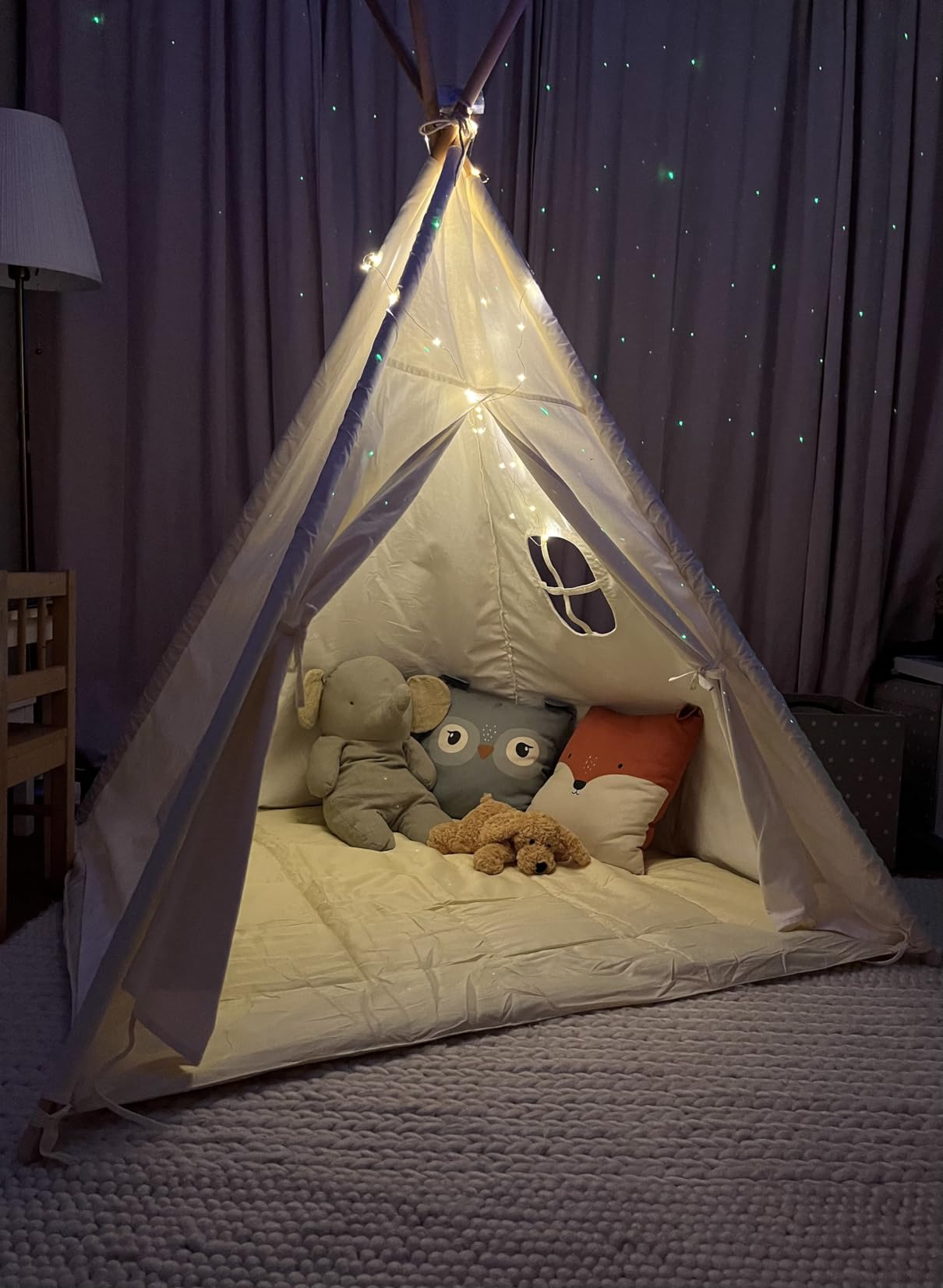 Lionherz Tipi-Decke Tappeto Tenda 120x120 cm Crema