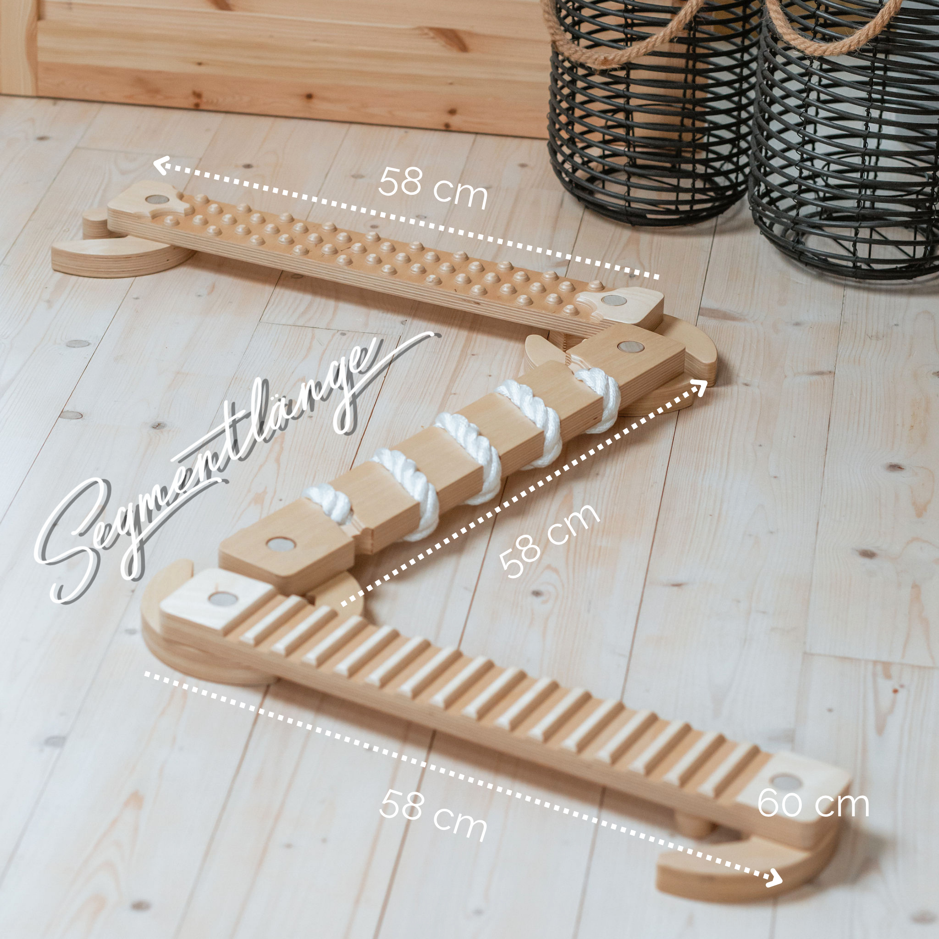 Lionherz TipiToo trave equilibrio legno 3x58cm 3 pezzi