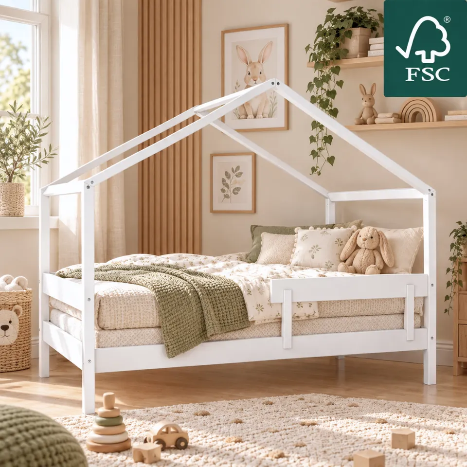 LIONHERZ YappyHytte Junior letto casetta 160x80 con sponda