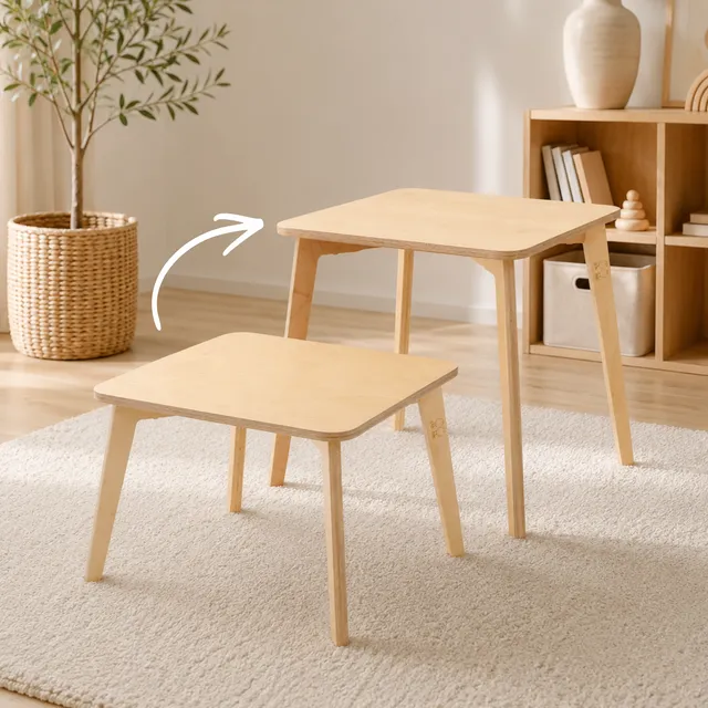 Lionherz Tulla Tavolo Bambini legno naturale regolabile