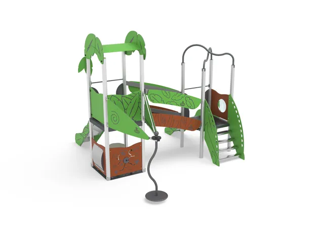 Pozza 1865 Leaves Merlino con scivolo doppia torre gioco