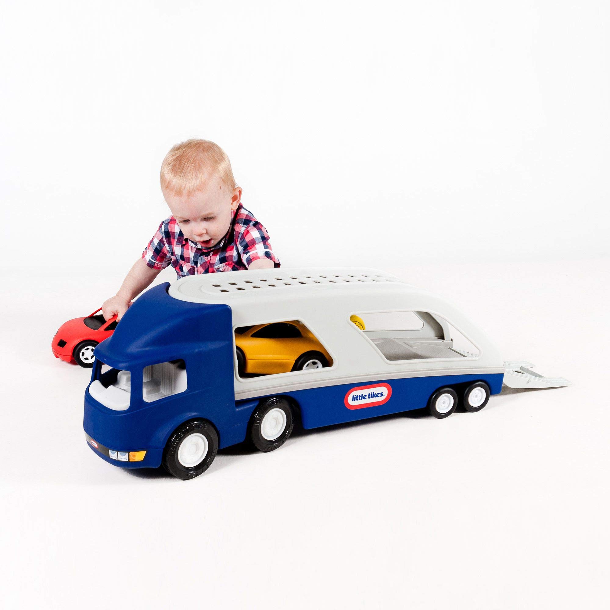 Little Tikes Bisarca camion trasportatore 2 auto bambini