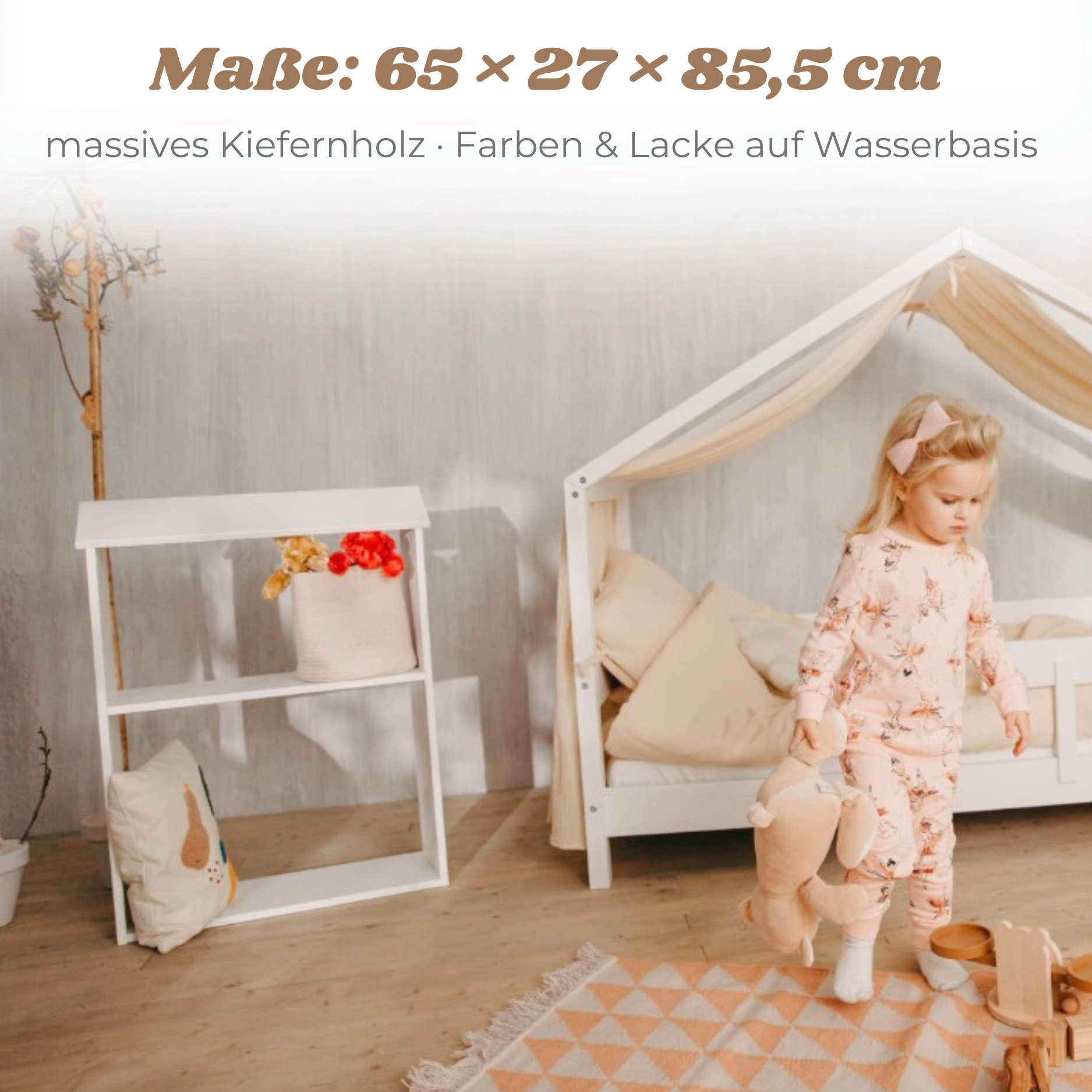 LIONHERZ YappyHus JUNIOR scaffale casetta 65x27x85,5 pino