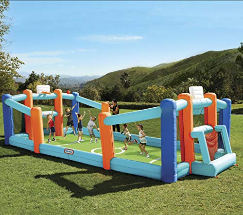Little Tikes Campo Gonfiabile Bambini Calcio Basket 8 Posti