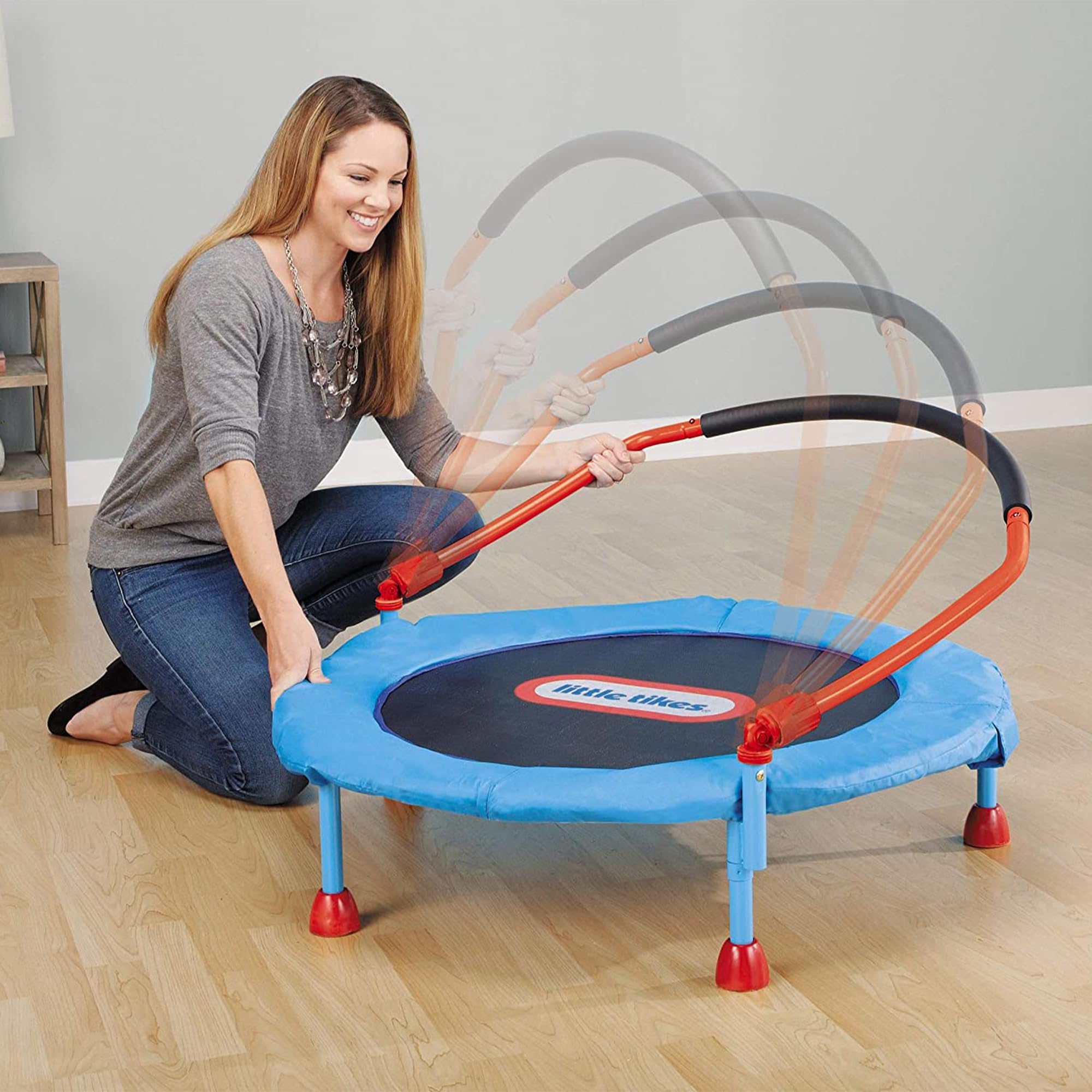 Little Tikes Easy Store trampolino bambini 3 piedi con barra