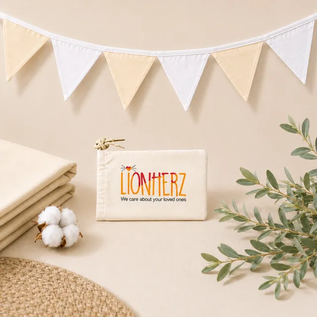 LIONHERZ Zubehör Ghirlanda Bandierine Cotone 2,50 m Crema