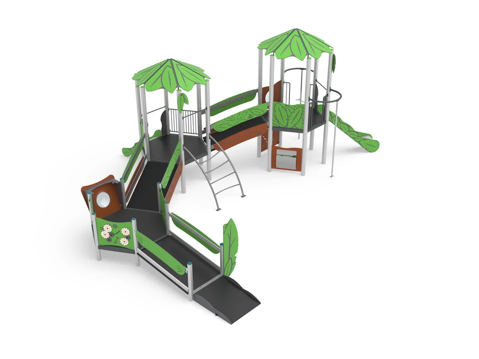 Pozza 1865 Leaves Maldives struttura gioco con pertica spirale