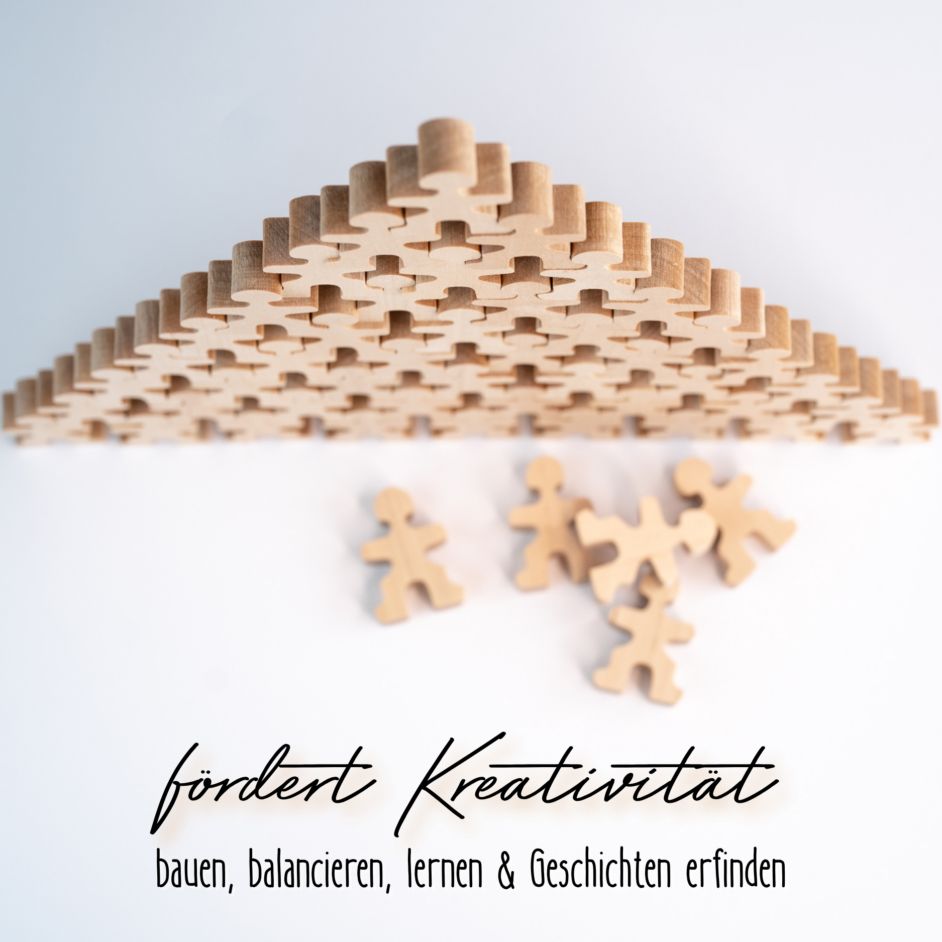 Lionherz Flockmen omini legno Montessori 16 pezzi naturali