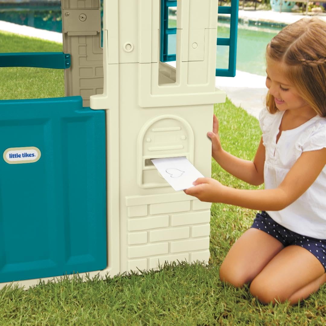 Little Tikes Cape Cottage casetta bambini blu-bianca 2 porte