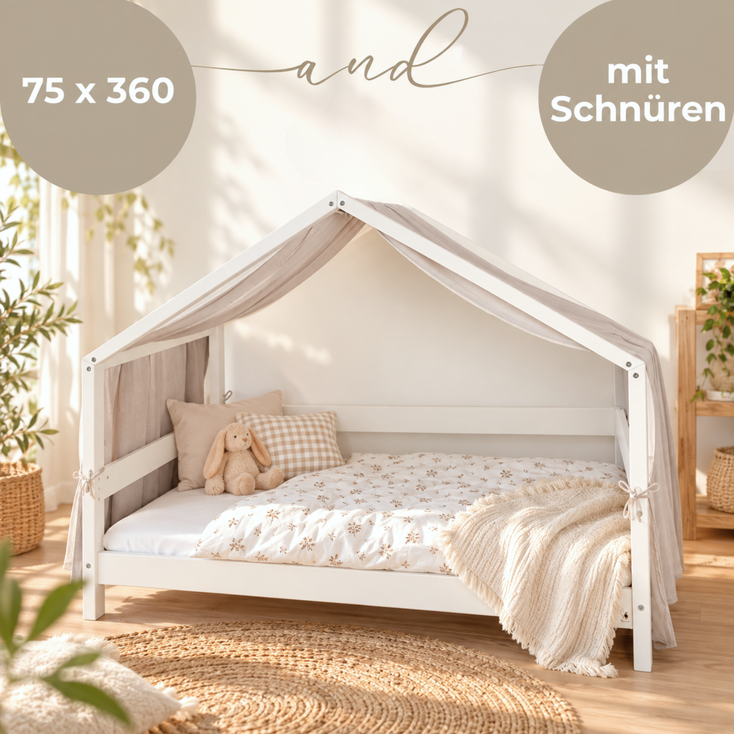 Lionherz YappyMuslin Tende Lettino Casa mussola bianco